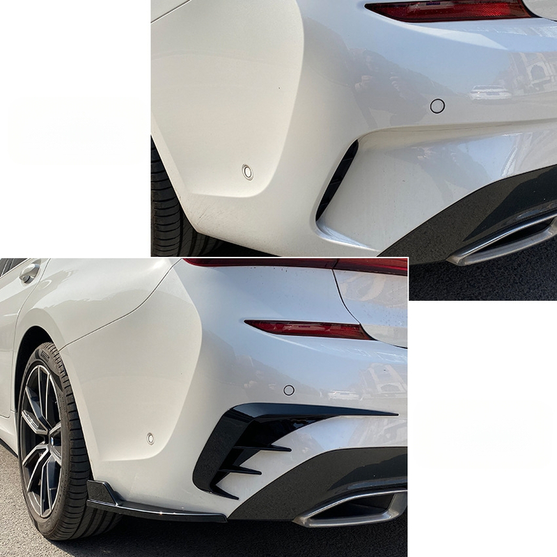 BMW 3 Series G20 (2019-2022) automobiļa korpusa uzlīme – AMP-Z ABS, ABS materiāls, air knife stils, dubultpusējs līmējums, priekš aizmugures stabu