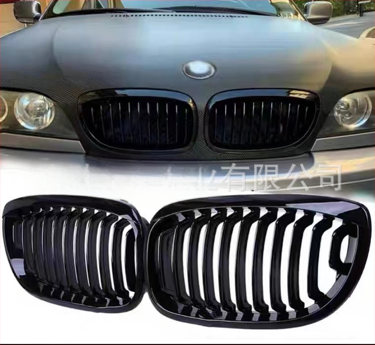 BMW 3‑серия E46 предна решетка — ABS пластмаса, пасва на модели 1997–2004 г., монтаж върху предна броня