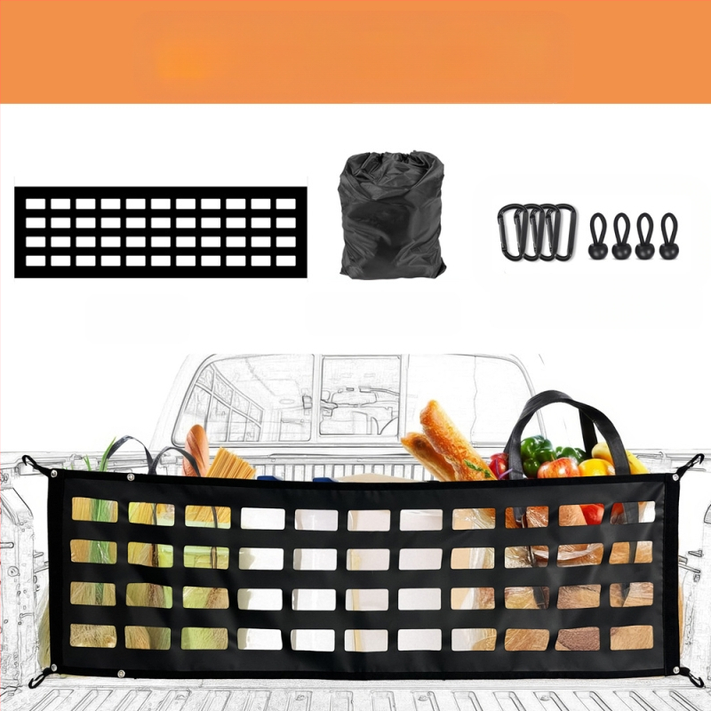 Moxpeer galinis bagažinės tinklas pikapui - sunkus PVC tinklas, modelis MP-6351, tinka daugumai pikapų