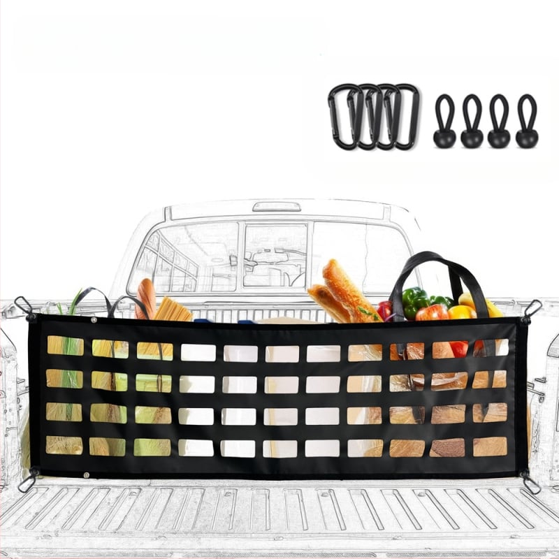 Moxpeer galinis bagažinės tinklas pikapui - sunkus PVC tinklas, modelis MP-6351, tinka daugumai pikapų