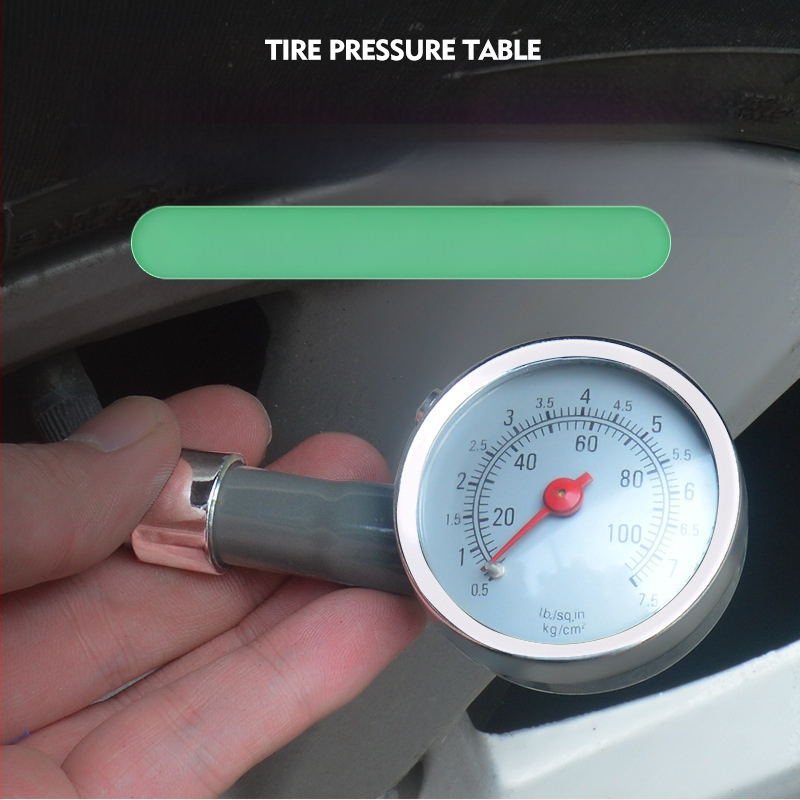 Augstas precizitātes nerūsējošā tērauda riepu spiediena mērinstrument, piemērots auto un motociklam, rokas, PSI līdz 250.