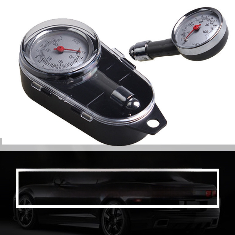 Augstas precizitātes nerūsējošā tērauda riepu spiediena mērinstrument, piemērots auto un motociklam, rokas, PSI līdz 250.