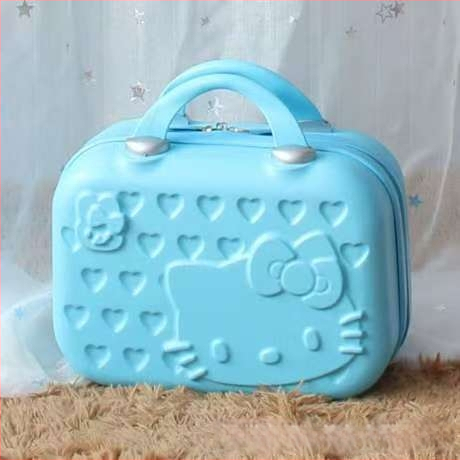 Ceļojumu kosmētikas soma, ABS materiāls, ūdensizturīga, ar kombinācijas slēdzeni, rāvējslēdzējs, universālie riteņi, mājas uzglabāšanai