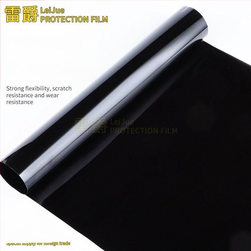 PET saules filma automašīnas logiem, biezums 1 mil, caurlaidība 1-50%