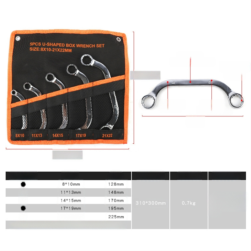 Plum Blossom двуглавен мултифункционален гаечен ключ - Apple, 45# стомана