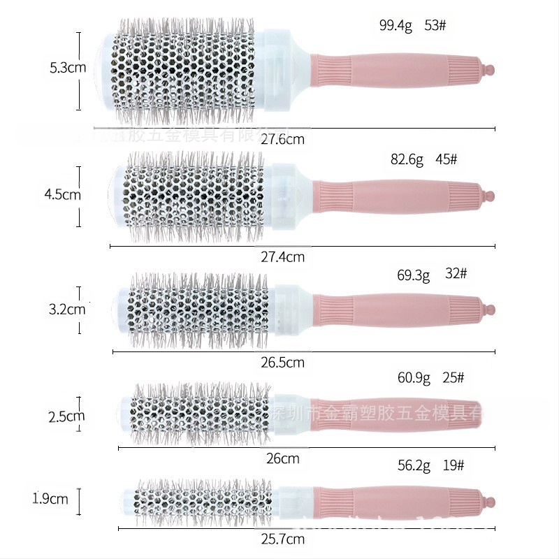 Jinba matu ķemme — ABS materiāls, cilindrisks veidošanas rīks lokām