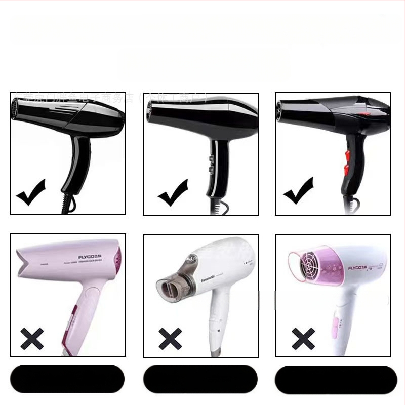 Σετ ακροσωλήνων στεγνωτήρα μαλλιών για επαγγελματικό styling — ίσια και σγουρά μαλλιά, περιλαμβάνει Duckbill μύτη και επίπεδη μύτη, αξεσουάρ όγκου