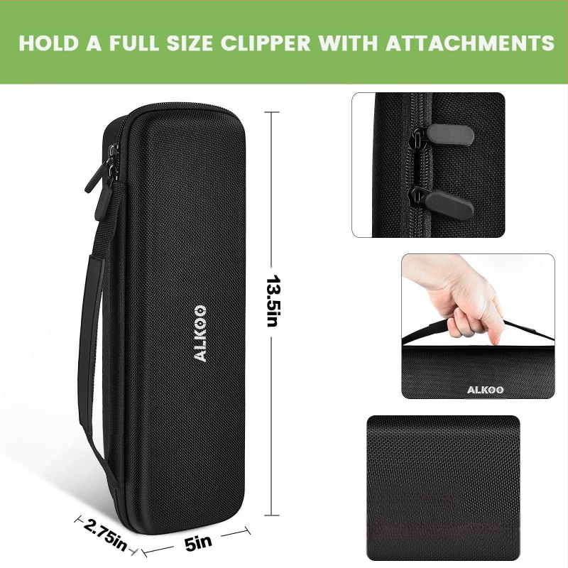 Grožio žirklų ašmenų saugojimo dėklas su EVA dėžute, 12 skyrių, bekvapė, apsauginio dangtelio saugojimas, logotipo spauda prieinama