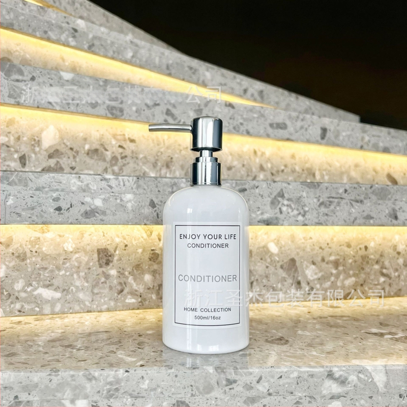 Dozorna boca za šampon i gel za tuširanje, boca od blow-mould plastike, s pritisknim poklopcem, Shengjie packaging