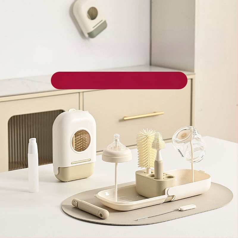 Silicone butelių šepetėlių rinkinys vaikams, nešiojamas, patogus valymas be negyvų taškų, pakabinamas džiovinimui