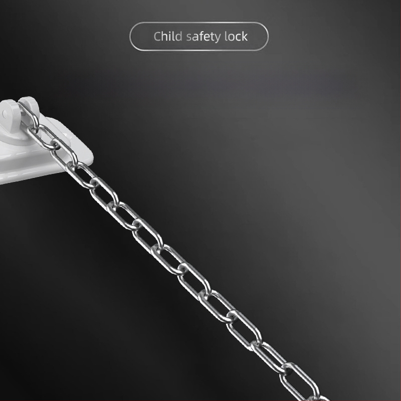 Daugiafunkcinė saugos užrakinimo spyna langams ir durims su grandine, durų stabdys, įrengimas be gręžimo, vaikų saugumas