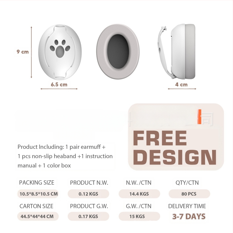 Vaikų triukšmo slopinimo ausų apsauga su galiniu tvirtinimu, ABS korpusas, NRR 25 dB, SNR 27 dB