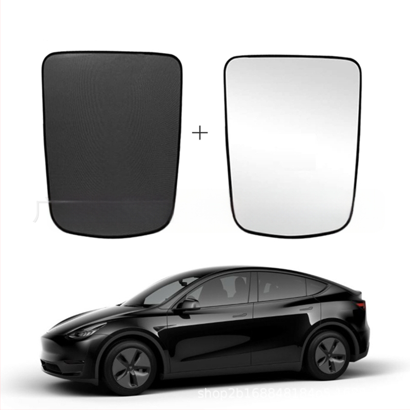 Mreža za zaštitu od sunca za Tesla Model Y – najlon mreža, ugradnja usisnim čašicama, težina 0,9 kg, tisk logotipa moguć, kompatibilno sa posebnim automobilima