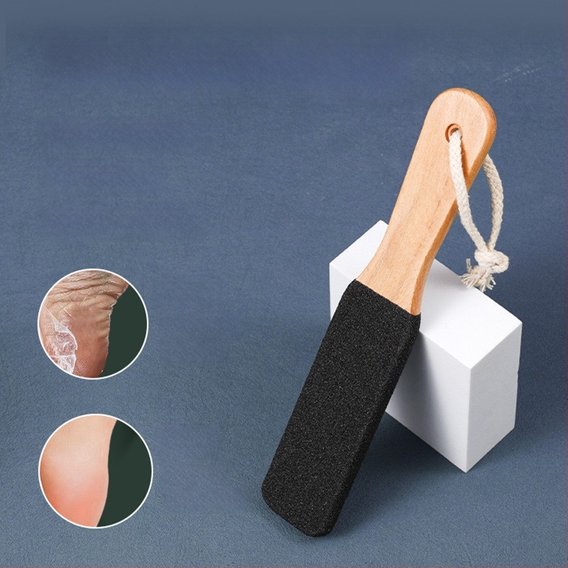 Kāju failu ar silīcija karbīdu mikrodermabrasijai, ozolkoka rokturis, ovāla forma, iepakojumā 600 gab., paredzēts mirušas ādas noņemšanai