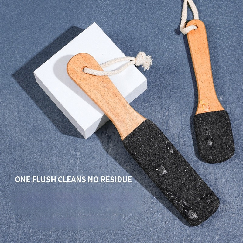 Kāju failu ar silīcija karbīdu mikrodermabrasijai, ozolkoka rokturis, ovāla forma, iepakojumā 600 gab., paredzēts mirušas ādas noņemšanai