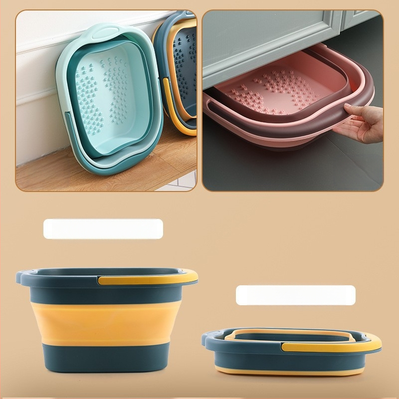 Sulankstoma pėdų vonelė su masažu, iš plastiko, namų/studentų bendrabutyje/ biure, tinka visoms sezonoms, partija 230304