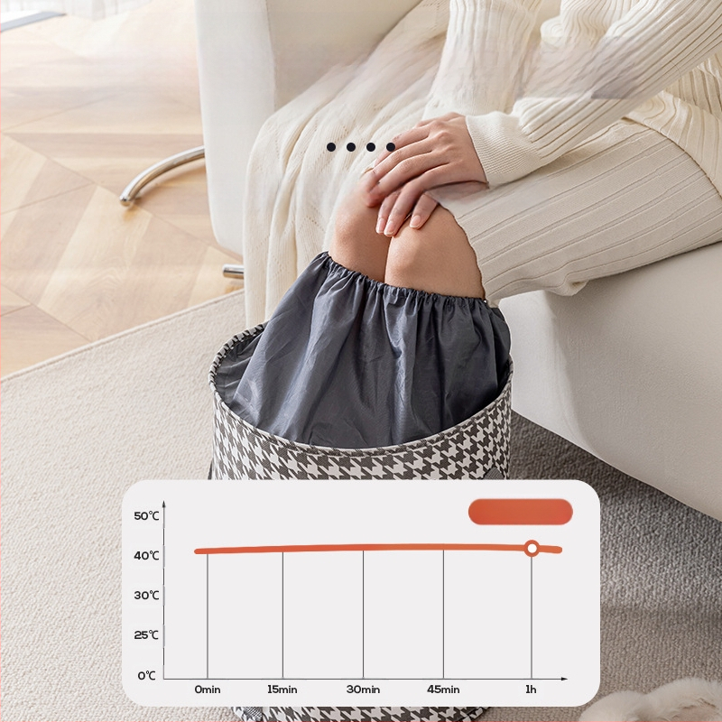 Sulankstoma pėdų vonelė su penkių sluoksnių izoliacija, nailono medžiaga, kelionėms