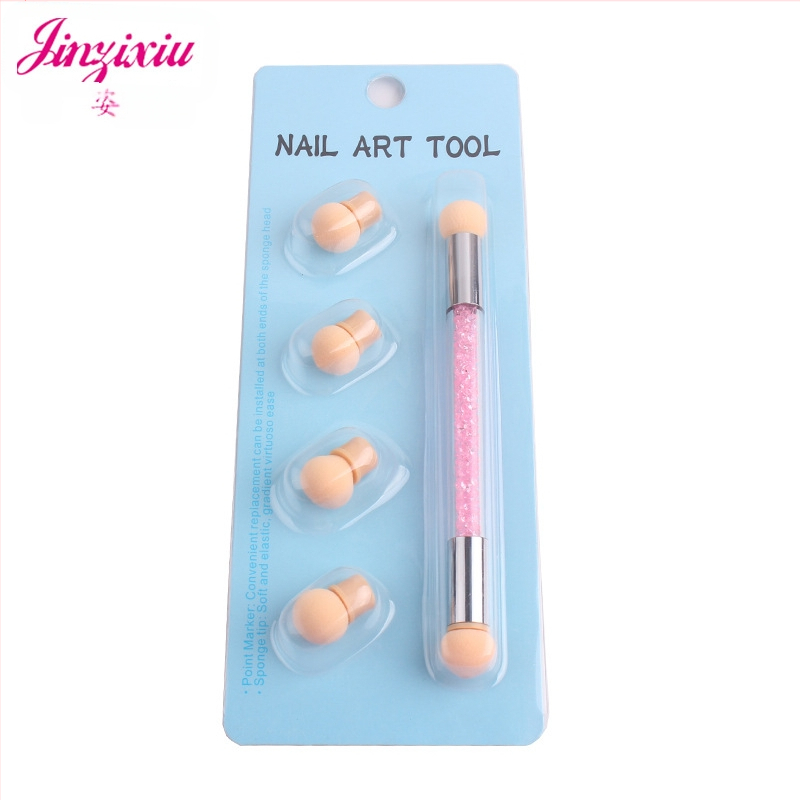 Πένα gradient για νύχια — Διπλής Όψεως, Πλενόμενες και Αντικαταστάσιμες Άκρες, Ακρυλική Λαβή, 41,5 g