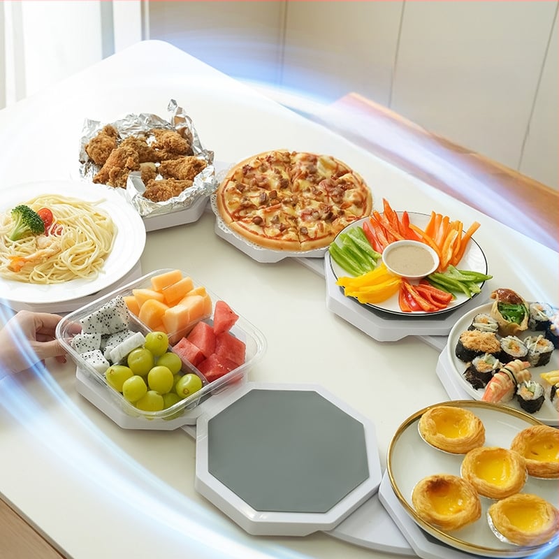 Ротационна тава за маса Lazy Susan — преносима ABS пластмаса, персонализирана с печатно лого, серия 55