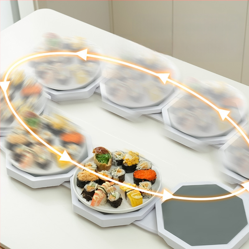 Sukama Lazy Susan patiekalų padėklas — nešiojamas, ABS plastikas, su išspausdintu logotipu, Serija 55