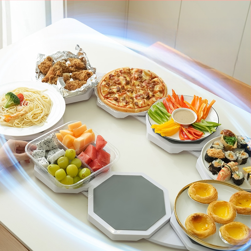 Sukama Lazy Susan patiekalų padėklas — nešiojamas, ABS plastikas, su išspausdintu logotipu, Serija 55