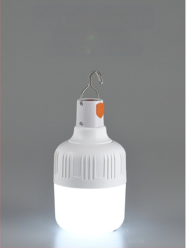 LED крушка за къмпинг с USB презареждане, 20W, 20V, бутонен превключвател