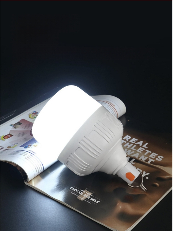 LED крушка за къмпинг с USB презареждане, 20W, 20V, бутонен превключвател