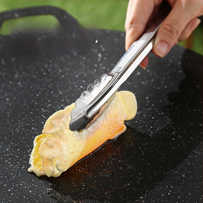 Apvali plieninė grill keptuvė, Korėjiečių stiliaus, nelipni, indukcijai suderinama