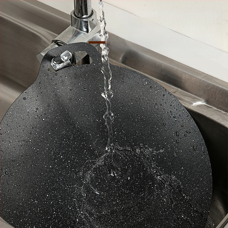 Apvali plieninė grill keptuvė, Korėjiečių stiliaus, nelipni, indukcijai suderinama