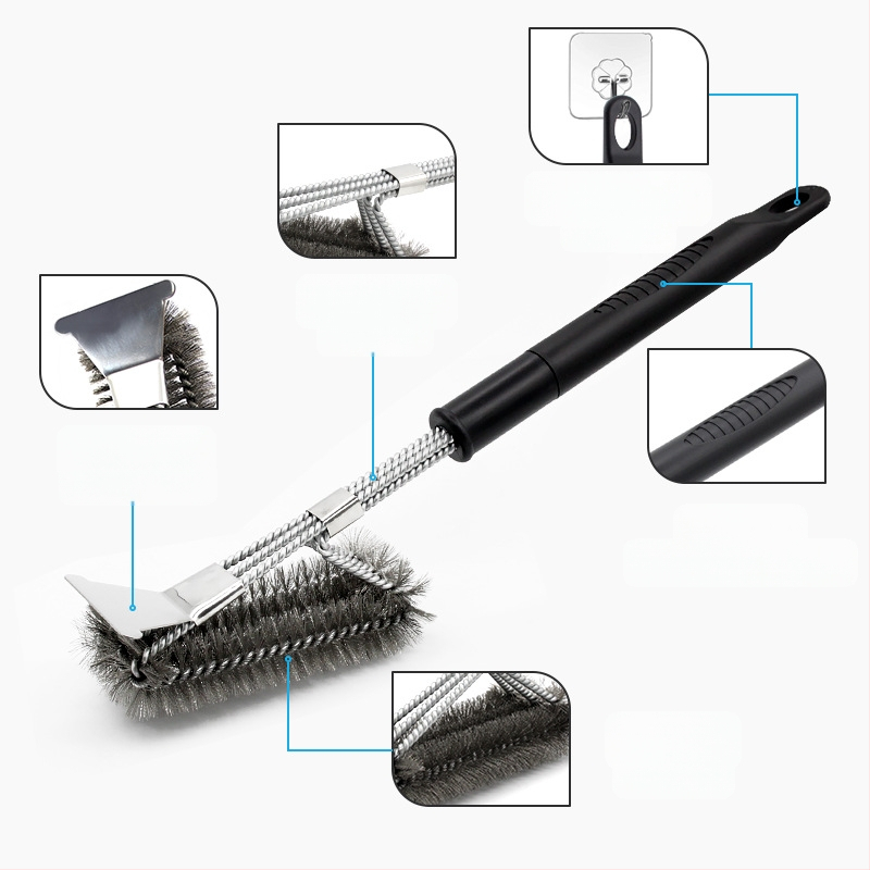 BORUI grila otu ar tērauda stieplēm un PP rokturi, 35 gab. iepakojumā, izcelsme Guangdong