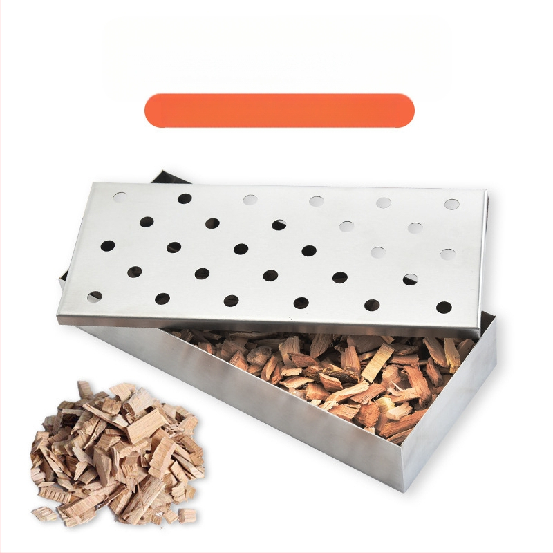 Nerūdijančio plieno rūkyklė BBQ – vaismedžio koks, lauko naudojimui, šiuolaikiškas paprastas stilius