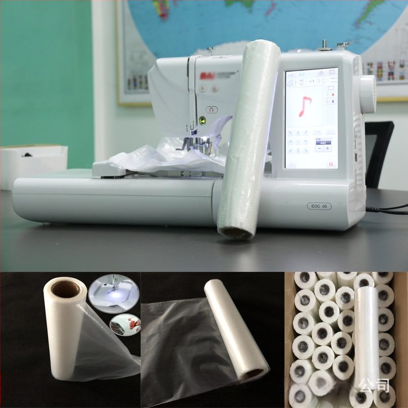 Siuvinėjimo vandens tirpstanti plėvelė, PVA-35um, 0,35 mm, Jiangsu kilmė, puiki tempiamumo jėga ir kvėpavimas