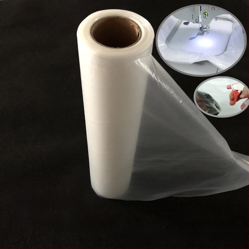 Siuvinėjimo vandens tirpstanti plėvelė, PVA-35um, 0,35 mm, Jiangsu kilmė, puiki tempiamumo jėga ir kvėpavimas