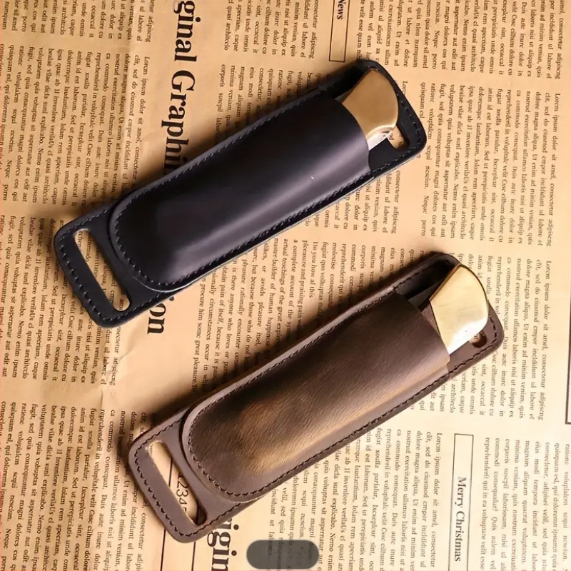 Мъжка чанта за талия – естествена кожа, Hoshino, PU подплата, еднотонен модел (Естествена кожа; PU подплата; Модел: еднотонен)