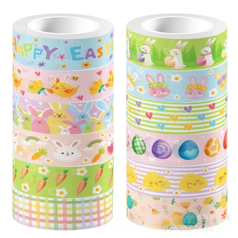Washi лента ролка - прозрачна, с хартиена основа, за DIY декорация на дневник; персонализируема; подходяща за планери, бележници и стикери за хладилник; марка Yishi; Лицензируеми частни марки: Да