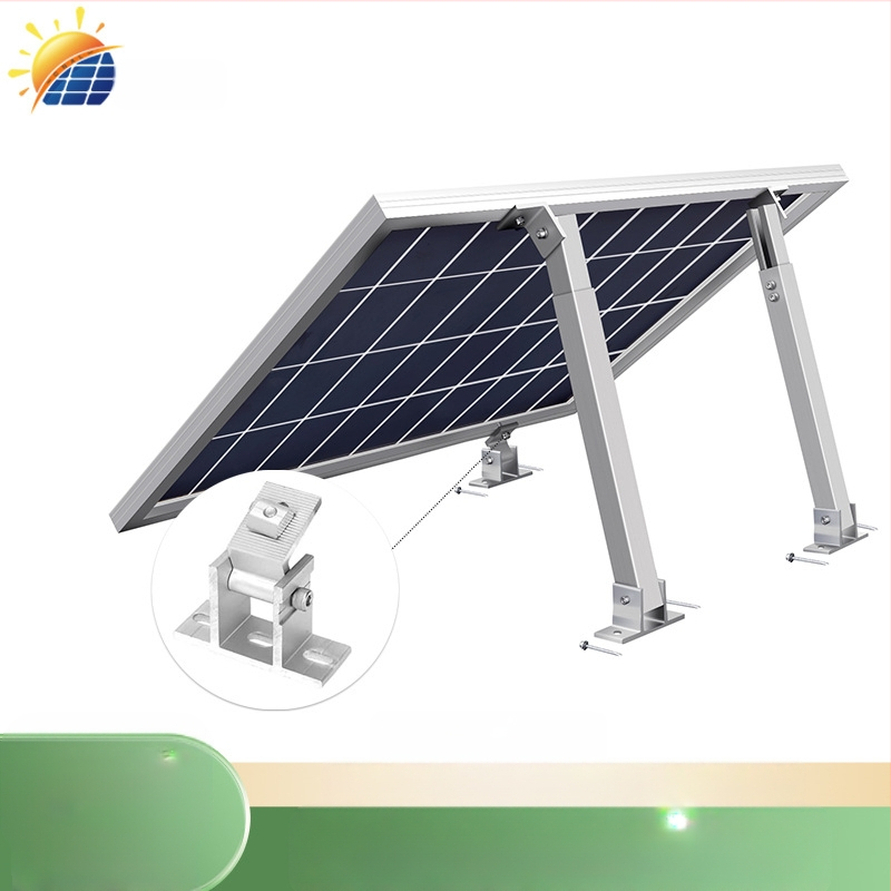 Reguliuojamas kojos laikiklis iš aliuminio lydinio saulės moduliams, priekinės ir galinės atramos, 6005-T5, ES standartai, svoris 1,82 kg, oksidacijos plėvelė 15 μm, pritaikomas