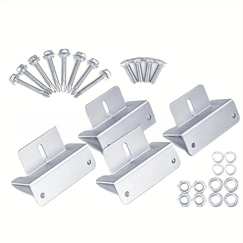 Chuan Yi aliuminio lydinio Z tipo saulės panelių laikiklis RV ir jahtai, 4 vnt arba 8 vnt komplektas