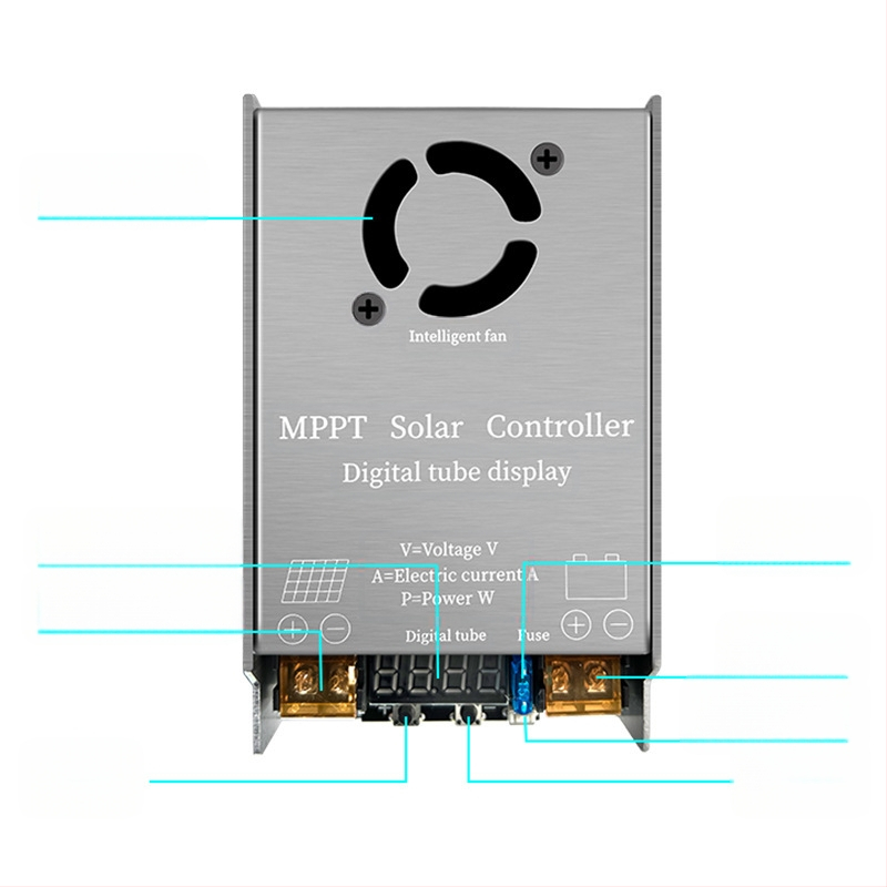 MPPT-Boost ελεγκτής ηλιακής ενέργειας, 450W, είσοδος 12–60V, αλουμινένιο περίβλημα, σειρά MPPT-Boost-03