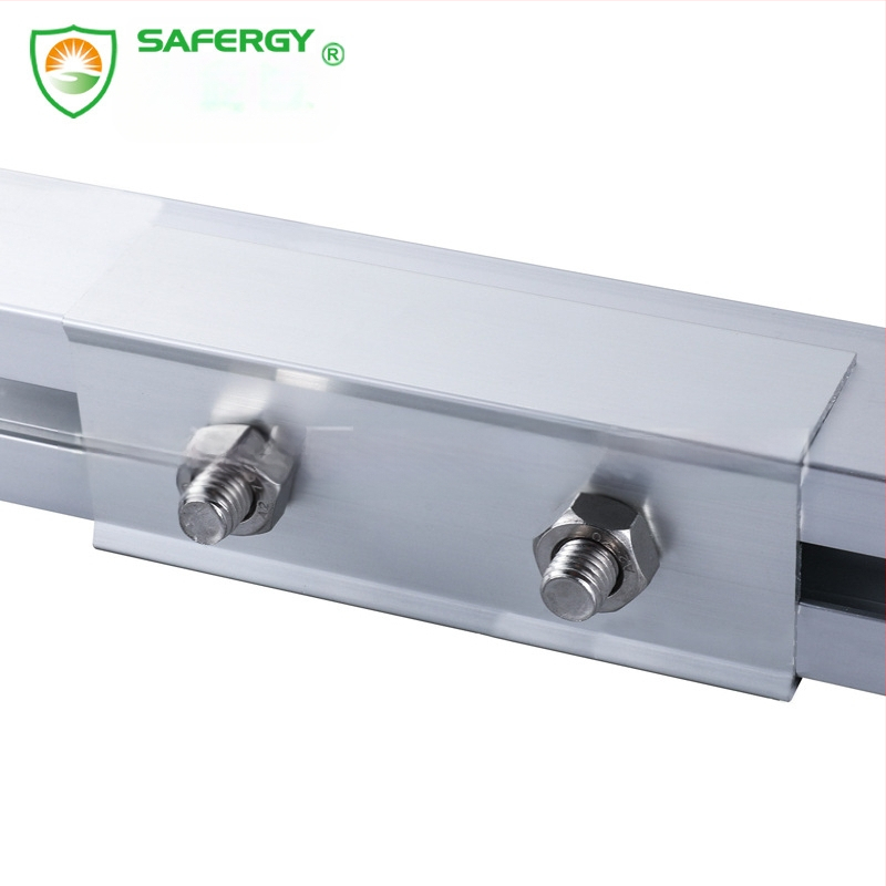 Saulės fotovoltinių laikiklių bėgelio jungtis, greitas montavimas, aliuminio lydinys