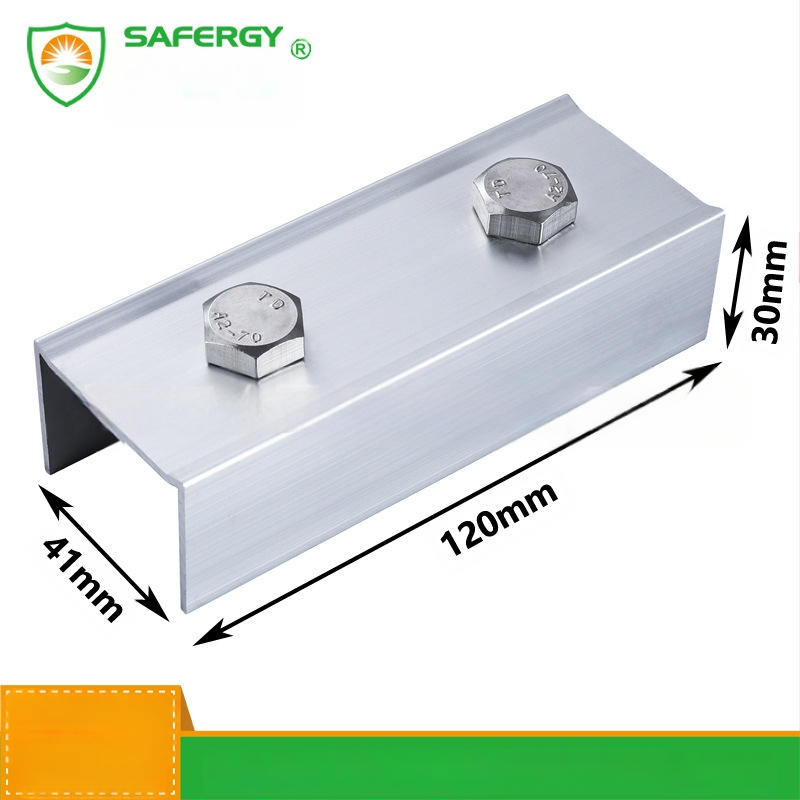 Saulės fotovoltinių laikiklių bėgelio jungtis, greitas montavimas, aliuminio lydinys