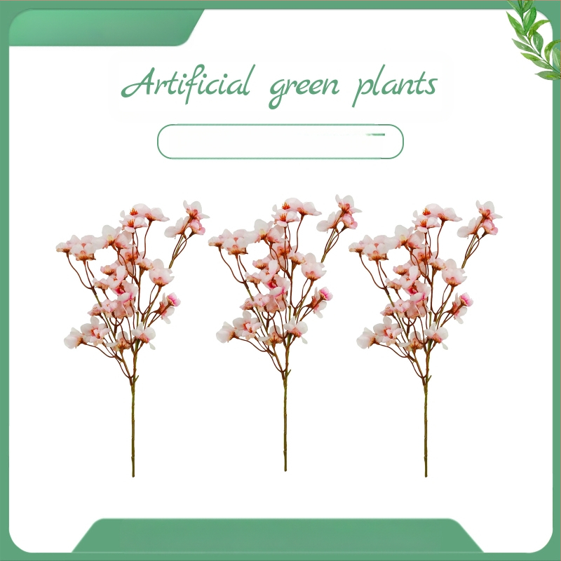 Pusheng plastikinių šakų su dirbtiniais persikų žiedais vestuvėms, lauko erdvei, nuotraukų rekvizitams ir namų dekorui