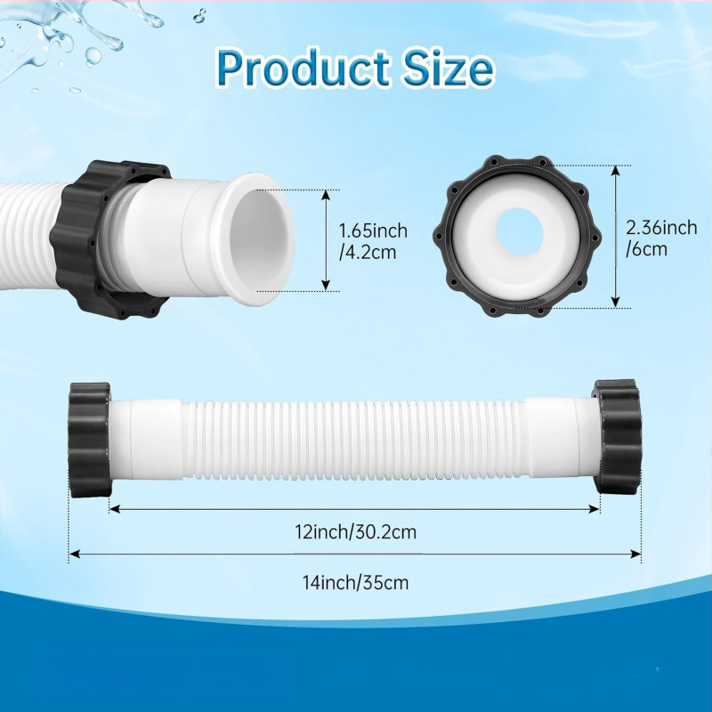 PVC σωλήνας για αντλία φιλτραρίσματος άμμου Intex — Συμβατό με Intex Sand Filter Pump, Μοντέλο: Σωλήνας