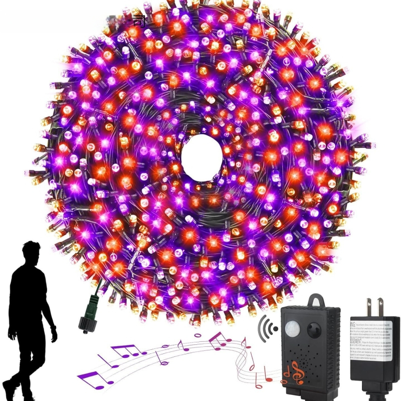 LED αλυσίδα φώτων για Χάλογουιν με αισθητήρα κίνησης και τρομακτικά εφέ ήχου – εσωτερική/εξωτερική διακόσμηση, IP65, μοντέλο LD, DC τροφοδοσία