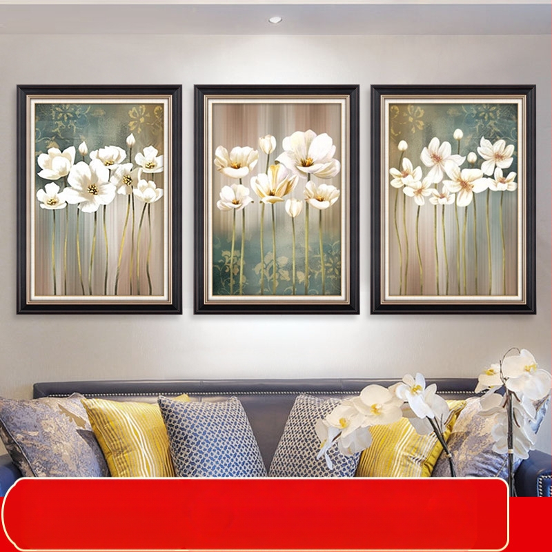 5D диамантена живопис комплект, 3-панелна сцена за хол, модерен минималистичен стил, кръстат бод бродерия