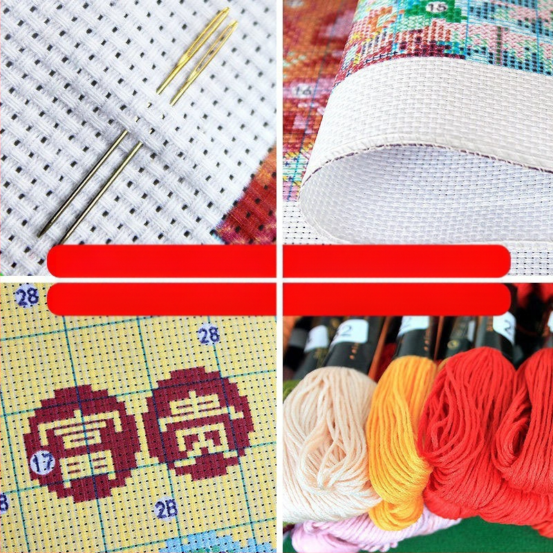 Комплект за кръстосано бродиране – персонажен мотив върху плат 11CT, кръстосано бродиране, модерен минималистичен стил