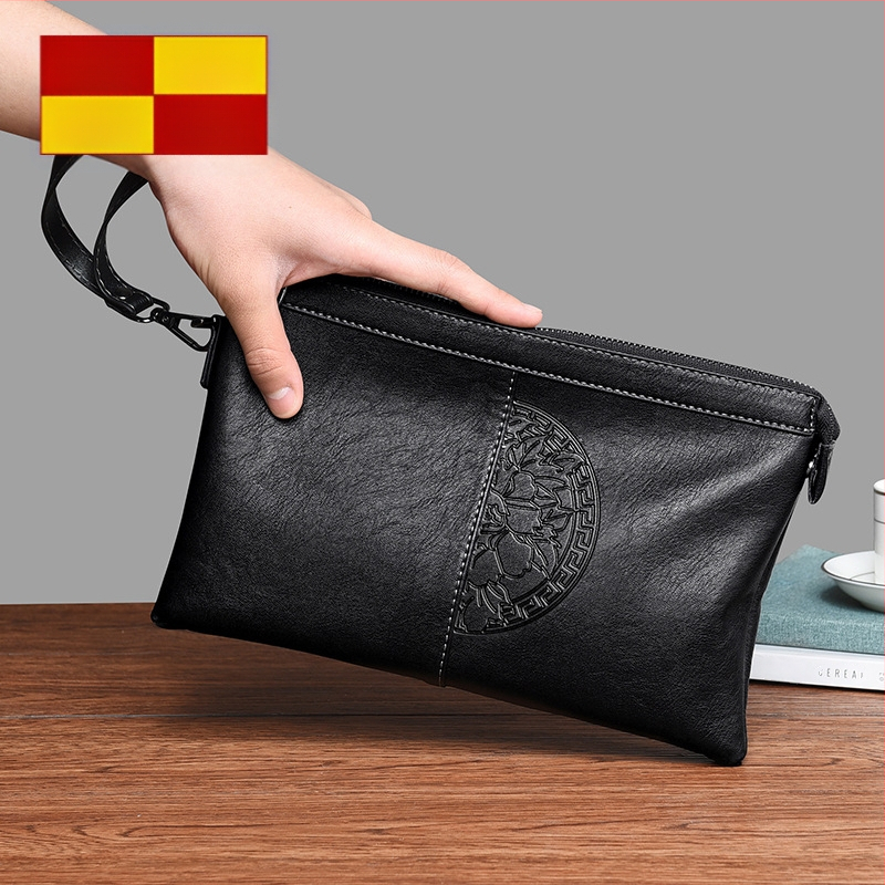 Vīriešu clutch soma, PU āda, ūdensizturīgs, modelis 2005, vienkrāsains dizains, pilsētas stils