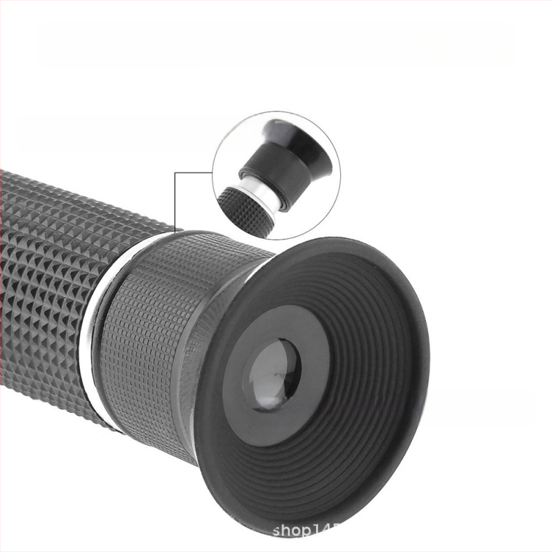 Портативен рефрактометр за захарно съдържание, обхват 0-50%, модел THE01524B, ръчен захаромер, тегло 240 g