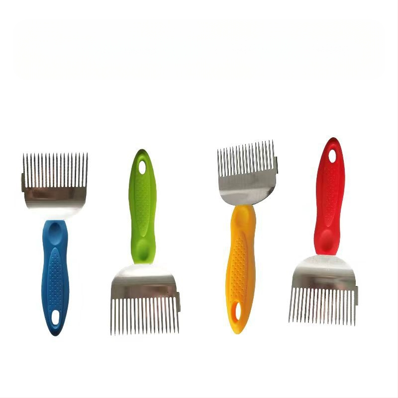 Nerūdijančio plieno 18-dyglių medaus skynės šakutė ir peilis, bičių ūkio įrankiai, atsparūs rūdims