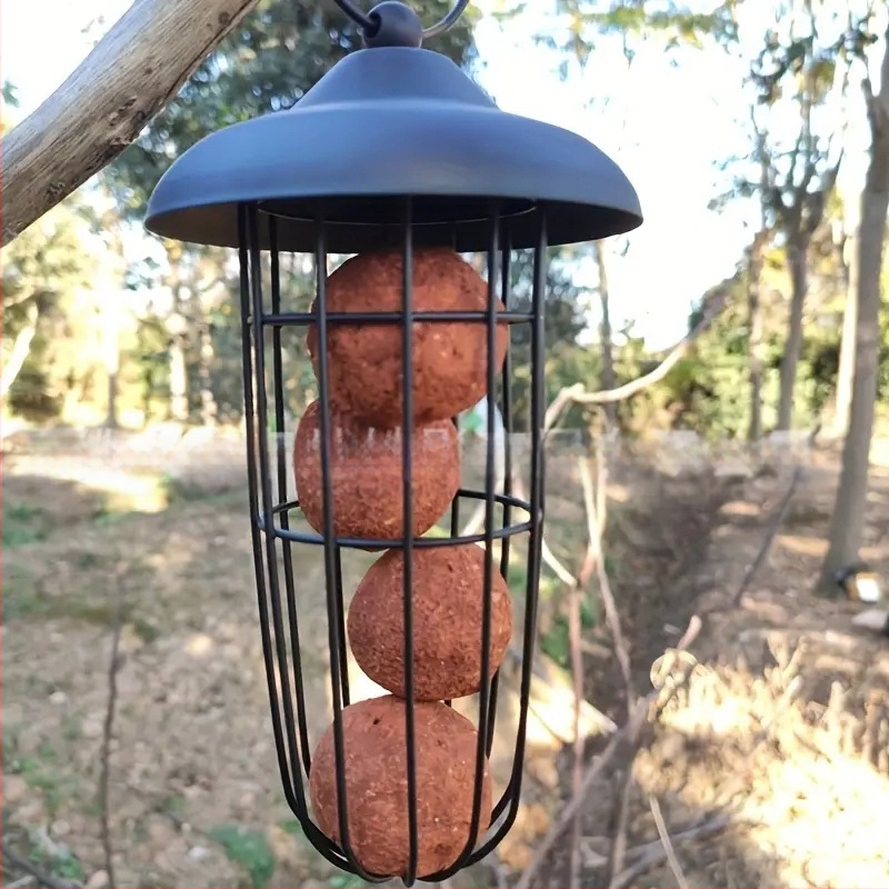 Kabėjimo lesyklėlė paukščiams, metalas su milteliniu dažais, vėjo atsparus kamuolinis dizainas, kilmė Guangdong, skirta suaugusioms paukščioms, be importo