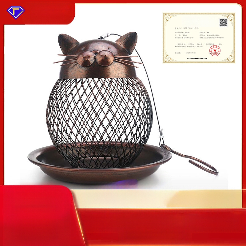 Закачена железна хранилка за птици с ретро ръчна изработка — декоративна железна арт украса за градина, автоматично хранене, комплект 24 бр., нетно тегло 245–345 g